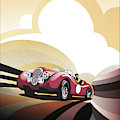 Jaguar XK 120 Painting by Sassan Filsoof Jaguar XK 120 Painting by Sassan Filsoof