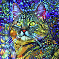 Jake the Tabby Cat Stained Glass Digital Art by Peggy Collins Jake the Tabby Cat Stained Glass Digital Art by Peggy Collins