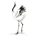 Japanese Cranes Iv Painting by Naomi Mccavitt Japanese Cranes Iv Painting by Naomi Mccavitt
