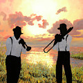 Jazz Al Tramonto Painting by Guido Borelli Jazz Al Tramonto Painting by Guido Borelli