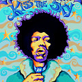 Jimi Hendrix Kiss the Sky by Amy Belonio Jimi Hendrix Kiss the Sky by Amy Belonio