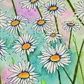 Just A Bunch Of Daisies Painting by Barrie Stark Just A Bunch Of Daisies Painting by Barrie Stark