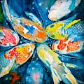 KOI Painting by Midge Pippel KOI Painting by Midge Pippel