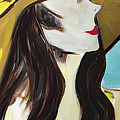 Lady in Yellow Painting by Roxy Rich Lady in Yellow Painting by Roxy Rich