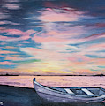 Lake Boat Painting by Gabrielle Munoz Lake Boat Painting by Gabrielle Munoz