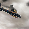 Lancaster bomber on fire crashing Photograph by Simon Bratt Lancaster bomber on fire crashing Photograph by Simon Bratt