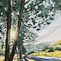 Late Afternoon on Mulholland Painting by Luisa Millicent Late Afternoon on Mulholland Painting by Luisa Millicent