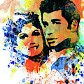 Legendary Grease Watercolor Mixed Media by Naxart Studio Legendary Grease Watercolor Mixed Media by Naxart Studio