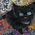 Little Black Kitten Painting by Michael Creese Little Black Kitten Painting by Michael Creese