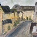 Lower Slaughter Painting by Roxy Rich Lower Slaughter Painting by Roxy Rich