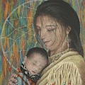 Lullaby of Singing Wind Woman, SOLD - prints available by Lisa Bliss Rush