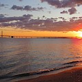 Mackinac Bridge Sunrise Panorama Photograph by Keith Stokes Mackinac Bridge Sunrise Panorama Photograph by Keith Stokes