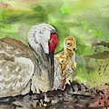 Mama and chick by Diane Ziemski
