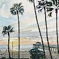 Manhattan Beach #2 Painting by Luisa Millicent Manhattan Beach #2 Painting by Luisa Millicent
