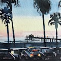 Manhattan Beach 90266 the Pier Painting by Luisa Millicent Manhattan Beach 90266 the Pier Painting by Luisa Millicent