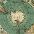 Map Of The South Pole, 1912 by August Heinrich Petermann Map Of The South Pole, 1912 by August Heinrich Petermann