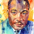 Martin Luther King Jr Watercolor Painting by Suzann Sines Martin Luther King Jr Watercolor Painting by Suzann Sines