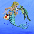 Mermaid Nurse Painting by Donna Tucker Mermaid Nurse Painting by Donna Tucker