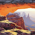 Mesa Arch Sunrise Painting by Graham Gercken Mesa Arch Sunrise Painting by Graham Gercken