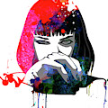 Mia Snorting Watercolor by Naxart Studio Mia Snorting Watercolor by Naxart Studio