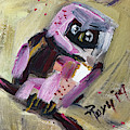 Mini Owl 2 Painting by Roxy Rich Mini Owl 2 Painting by Roxy Rich