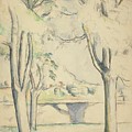 Mont Sainte-victoire Seen Beyond The Wall Of The Jas De Drawing by Paul Cezanne Mont Sainte-victoire Seen Beyond The Wall Of The Jas De Drawing by Paul Cezanne