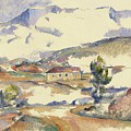 Montagne Sainte-victoire,from Near Gardanne Painting by Paul Cezanne Montagne Sainte-victoire,from Near Gardanne Painting by Paul Cezanne