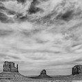 Monument Valley In Black and White by Denise Bush