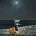 Moonlight Over The Ocean Painting by Marianna Foster Moonlight Over The Ocean Painting by Marianna Foster