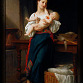 Mother and Child by William Adolphe Bouguereau Painting by Rolando Burbon Mother and Child by William Adolphe Bouguereau Painting by Rolando Burbon