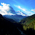 Mount Baker in the summer snow capped Photograph by Steve Bunch Mount Baker in the summer snow capped Photograph by Steve Bunch