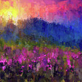 Mountain sunset Painting by Vart Studio Mountain sunset Painting by Vart Studio