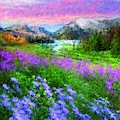 Mountains Painting by Vart Studio Mountains Painting by Vart Studio