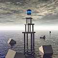 Mysterious Tower At Sea Digital Art by Phil Perkins Mysterious Tower At Sea Digital Art by Phil Perkins