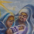 Nativity Painting by Saundra Johnson Nativity Painting by Saundra Johnson