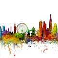 New York, London And Barcelona Skylines Mashup by Michael Tompsett New York, London And Barcelona Skylines Mashup by Michael Tompsett