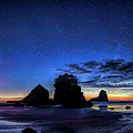 Night at Motukiekie Beach Pano In Greymouth West Coast New Zealand By OLena Art Photograph by Lena Owens Night at Motukiekie Beach Pano In Greymouth West Coast New Zealand By OLena Art Photograph by Lena Owens