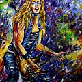 Rock Guitarist Painting by Mirek Kuzniar Rock Guitarist Painting by Mirek Kuzniar