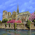 Notre Dame in primavera Painting by Guido Borelli Notre Dame in primavera Painting by Guido Borelli