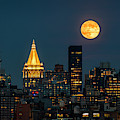 NY Life Building Full Moon Photograph by Susan Candelario NY Life Building Full Moon Photograph by Susan Candelario