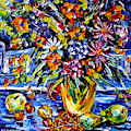 On The Garden Table Painting by Mirek Kuzniar On The Garden Table Painting by Mirek Kuzniar