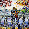 On The Paris Bridge Painting by Mirek Kuzniar On The Paris Bridge Painting by Mirek Kuzniar