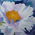 One White Flower Painting by Ann Frederick One White Flower Painting by Ann Frederick