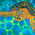 Opal Sea Turtle Painting by Daniel Jean-Baptiste Opal Sea Turtle Painting by Daniel Jean-Baptiste