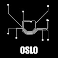 Oslo Black Subway Map by Naxart Studio Oslo Black Subway Map by Naxart Studio