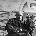 Pablo Picasso Painting by Sanford Roth Pablo Picasso Painting by Sanford Roth