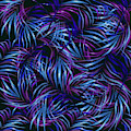 Palm Leaf Pattern 4 - Tropical Leaf Pattern - Blue, Purple, Violet - Tropical, Botanical Design Mixed Media by Studio Grafiikka Palm Leaf Pattern 4 - Tropical Leaf Pattern - Blue, Purple, Violet - Tropical, Botanical Design Mixed Media by Studio Grafiikka