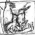 Pencil Squares Black Canine D by Artist Dot Pencil Squares Black Canine D by Artist Dot