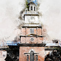 Philadelphia Independence Hall - 01 Painting by AM FineArtPrints Philadelphia Independence Hall - 01 Painting by AM FineArtPrints