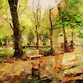 Philadelphia, Rittenhouse Square - 05 Painting by AM FineArtPrints Philadelphia, Rittenhouse Square - 05 Painting by AM FineArtPrints